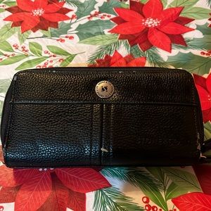 silver hardware with a whole lot of pockets to hold everything you need